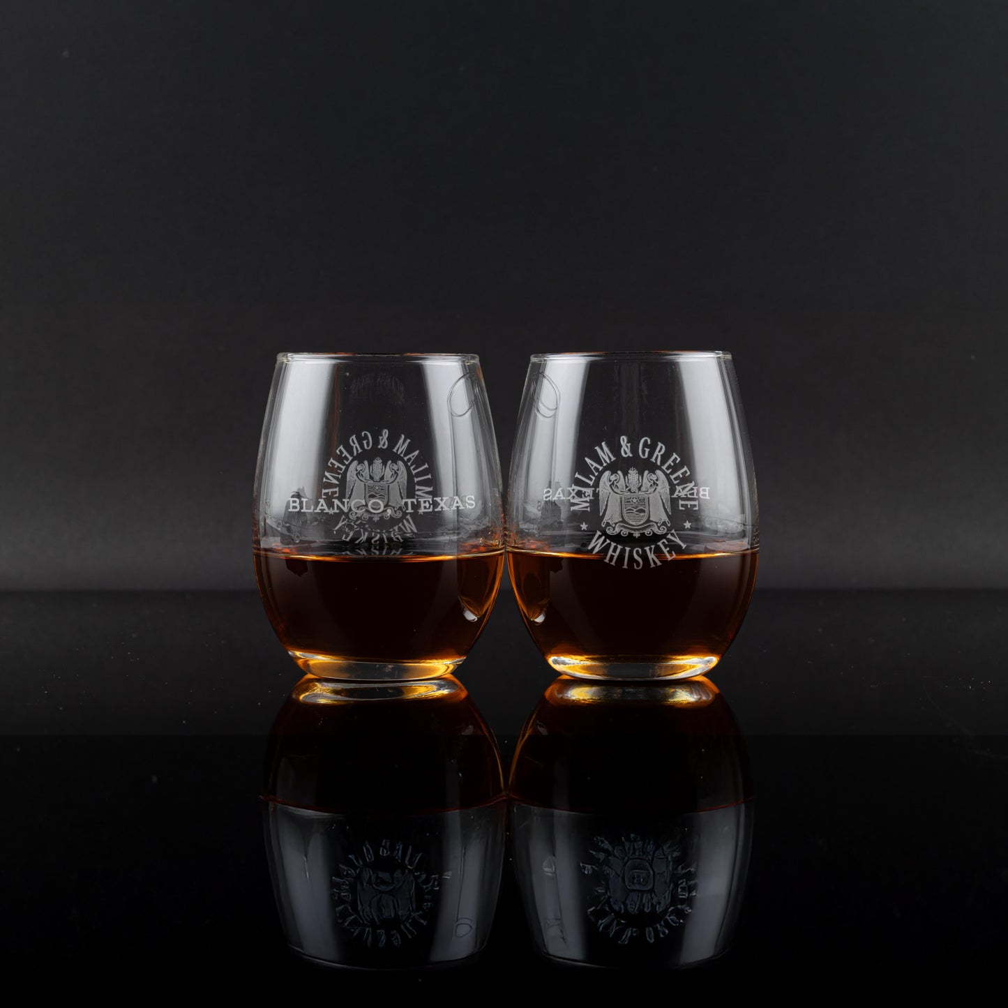 Bluebonnet Straight Bourbon + Milam and Greene Glassware Set of 2