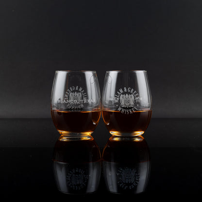 Bluebonnet Straight Bourbon + Milam and Greene Glassware Set of 2