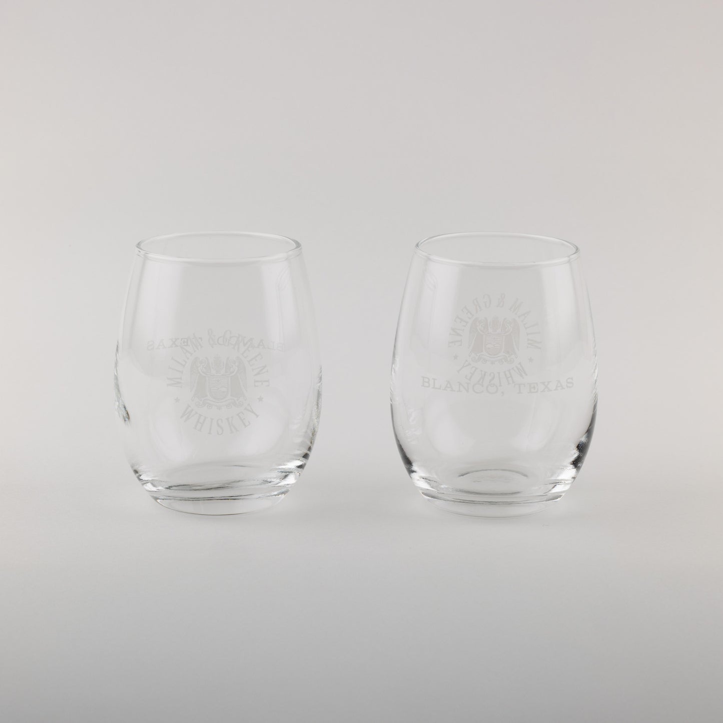 Bluebonnet Straight Bourbon + Milam and Greene Glassware Set of 2