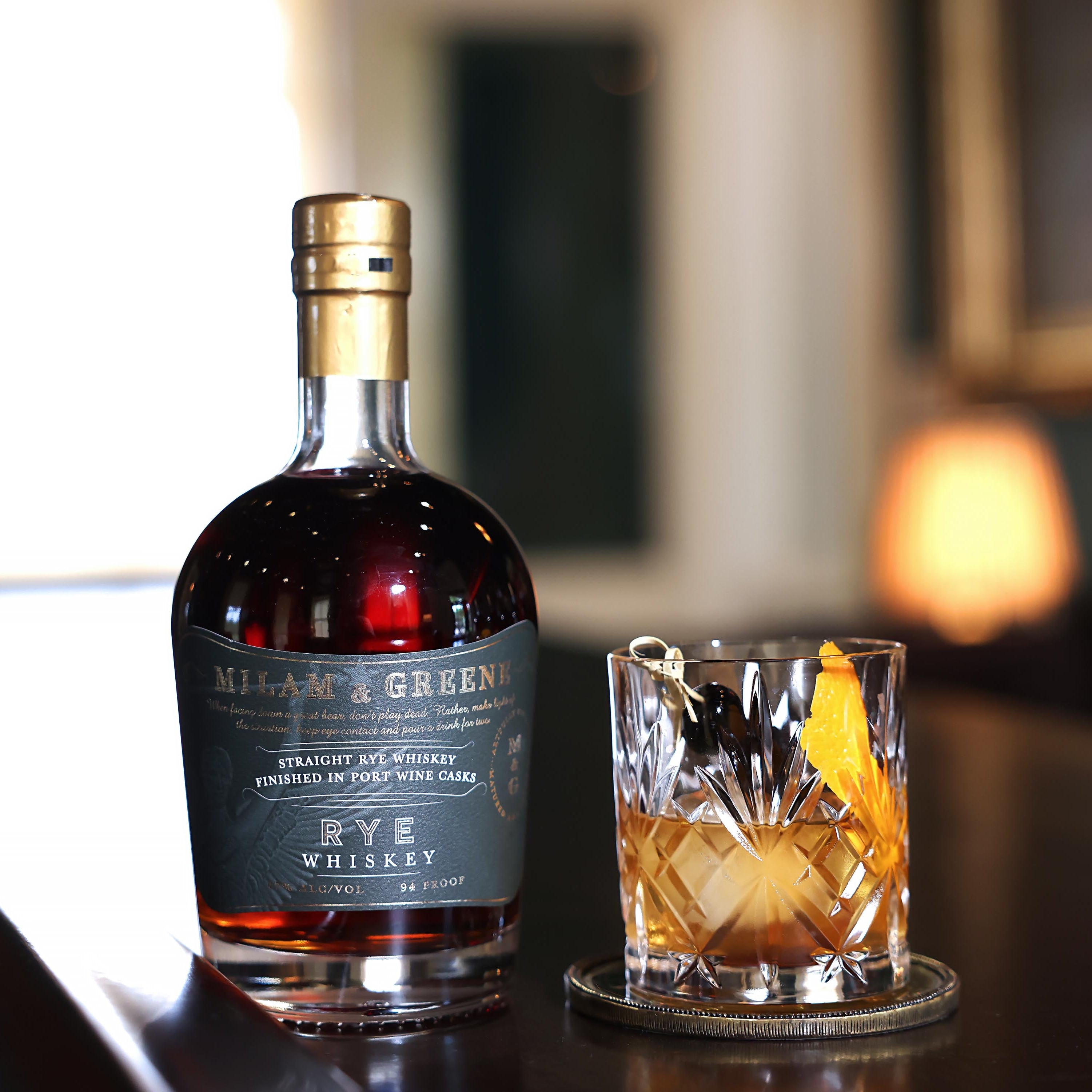 Straight Rye Whiskey Finished in Port Wine Casks – Milam & Greene