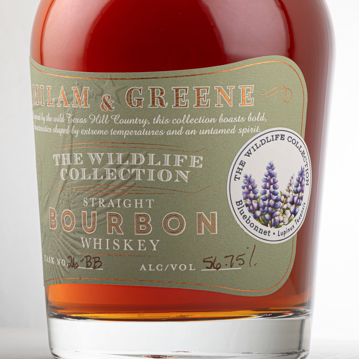 Bluebonnet Straight Bourbon + Milam and Greene Glassware Set of 2