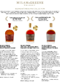tiny version of a sales sheet for bottled in bond bourbon, very small batch bourbon, and unabridged vol 3 bourbon, must click the link to be able to read it