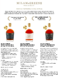 small photo of sales sheet for triple cask bourbon, single barrel bourbon, and port cask finished rye