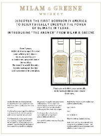 tiny version of the sales sheet for one of the most interesting things to happen to American Whiskey in history