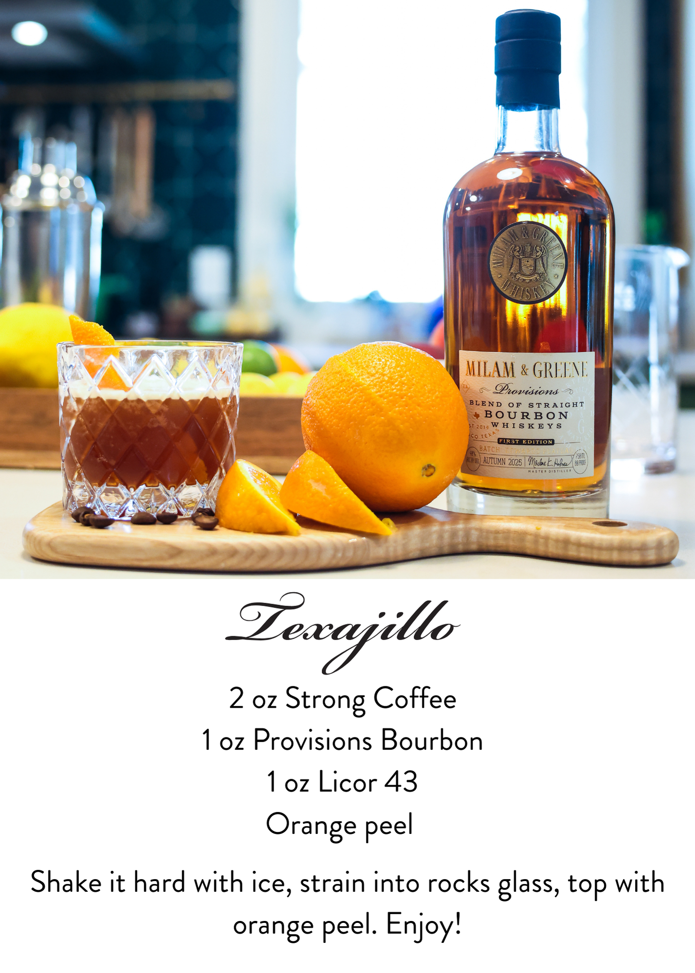 Texajillo cocktail card